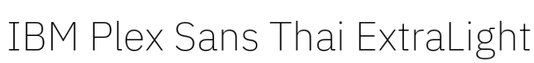 IBM Plex Sans Thai ExtraLight