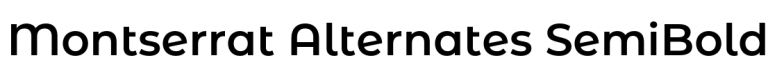 Montserrat Alternates SemiBold