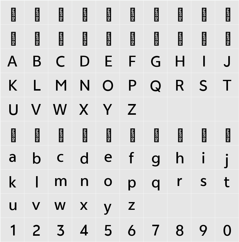 vivo Sans Global Medium 字符映射表