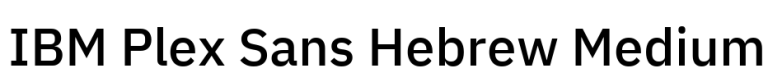 IBM Plex Sans Hebrew Medium