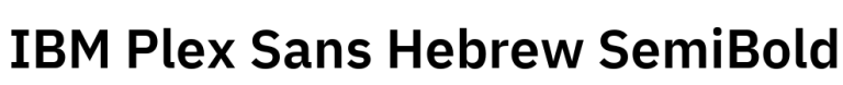 IBM Plex Sans Hebrew SemiBold