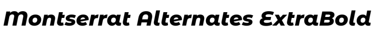 Montserrat Alternates ExtraBold