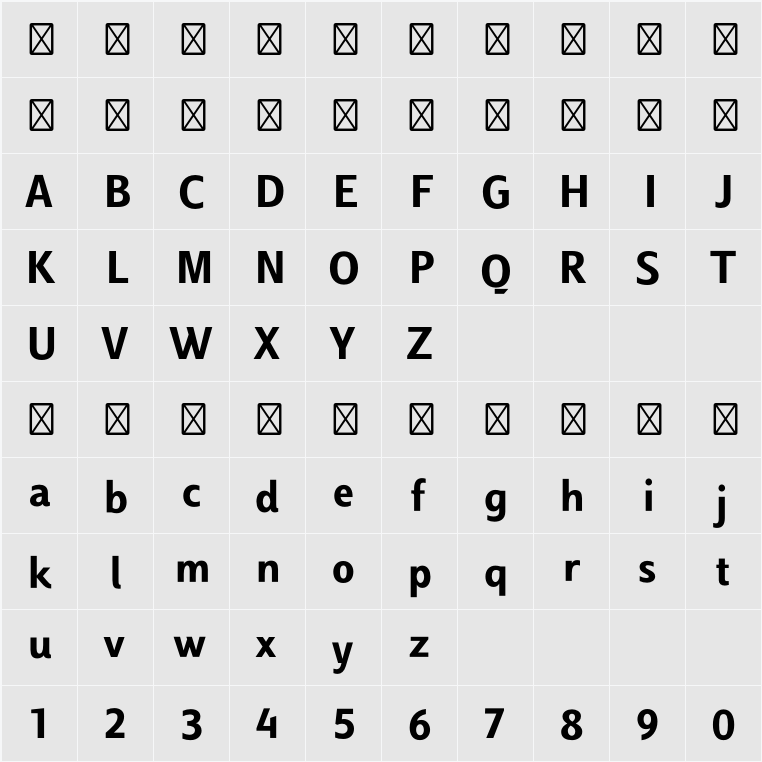 Luiss Sans 字符映射表