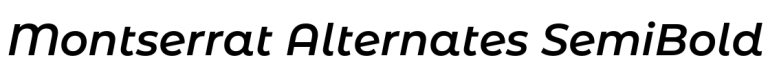 Montserrat Alternates SemiBold