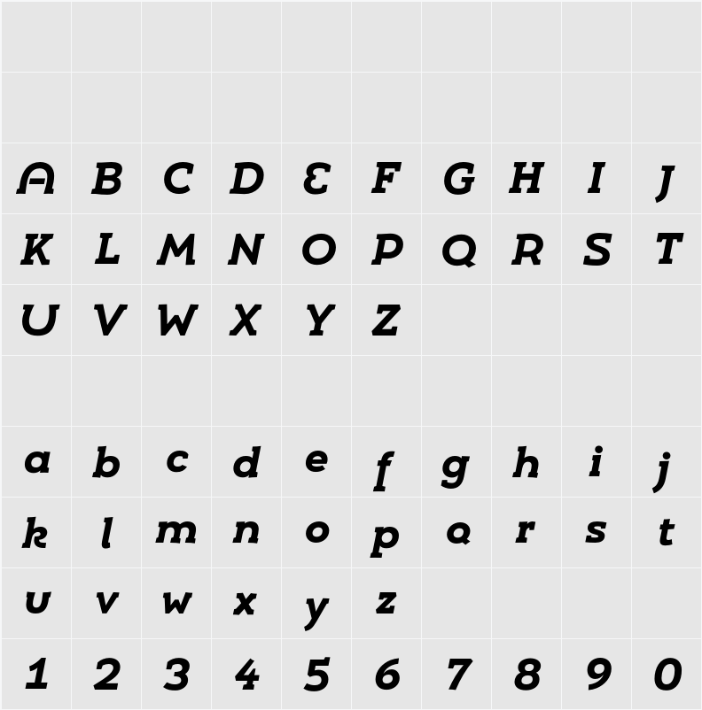 Umba Slab Alt 字符映射表