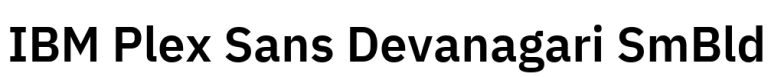 IBM Plex Sans Devanagari SmBld