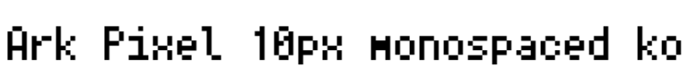 Ark Pixel 10px monospaced ko