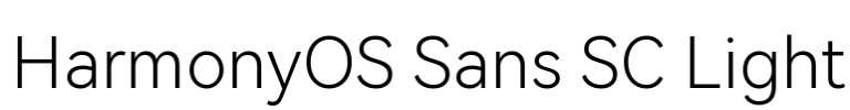 HarmonyOS Sans SC Light