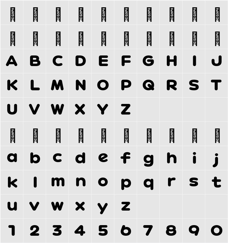 G8321 ExtraBold 字符映射表