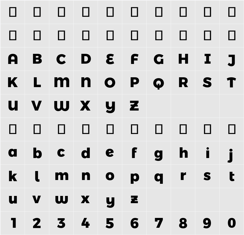 Montserrat Alternates ExtraBold 字符映射表