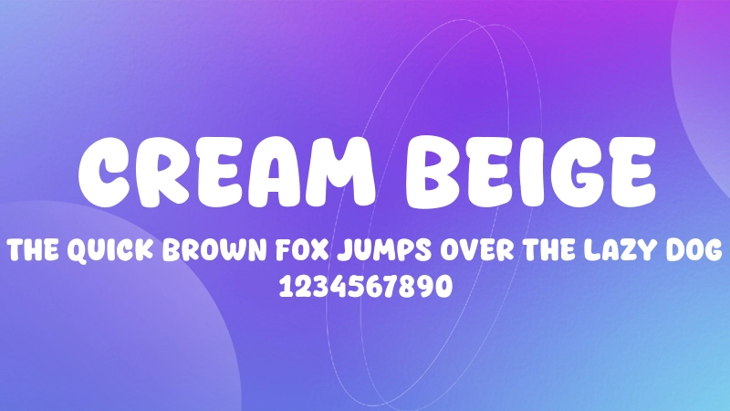 Cream Beige 字体预览图