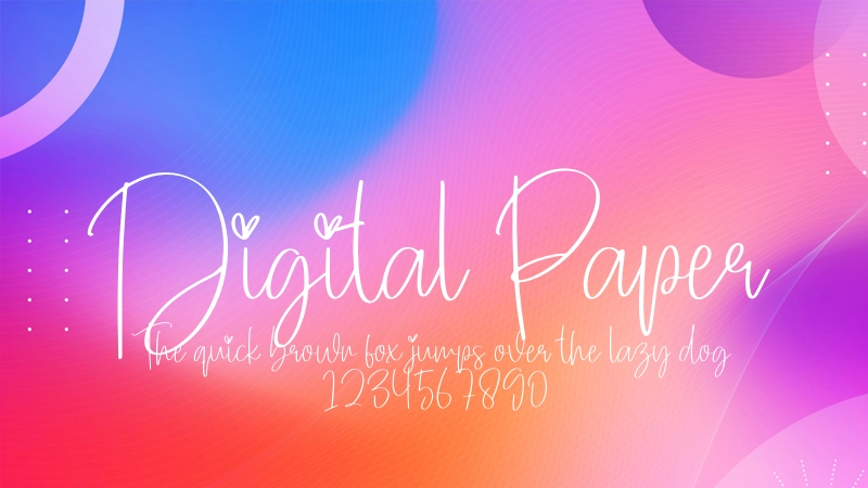 Digital Paper 字体预览图