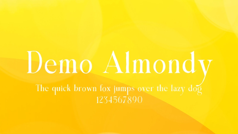 Demo Almondy 字体预览图