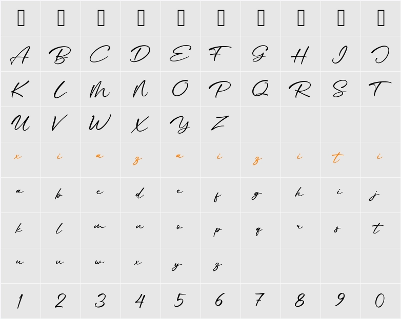 Dillema 字符映射表