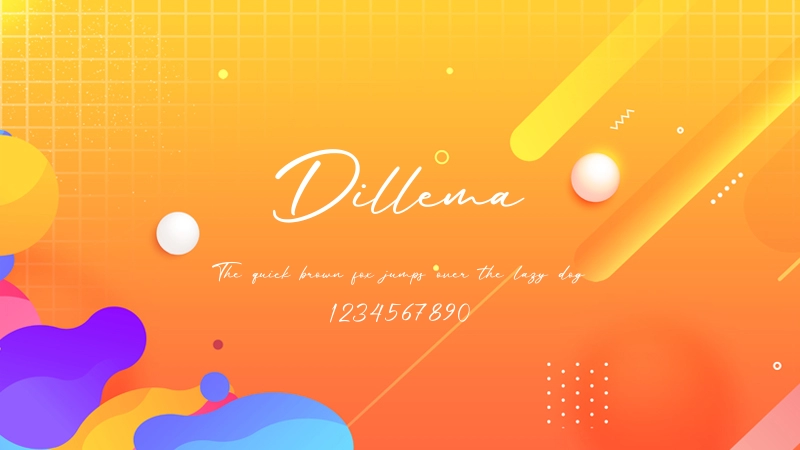 Dillema 字体预览图