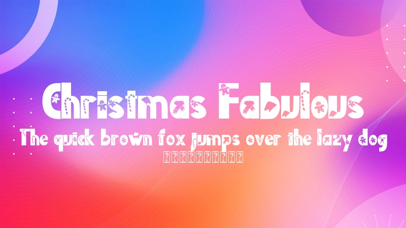 Christmas Fabulous 字体预览图