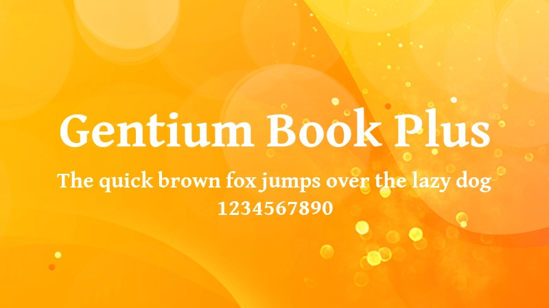 Gentium Book Plus 字体预览图
