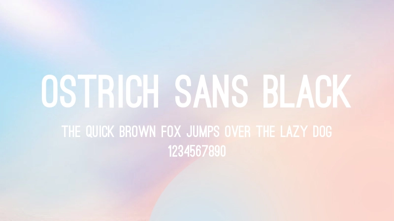Ostrich Sans Black 字体预览图