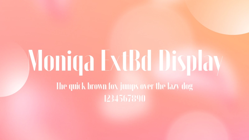 Moniqa ExtBd Display 字体预览图