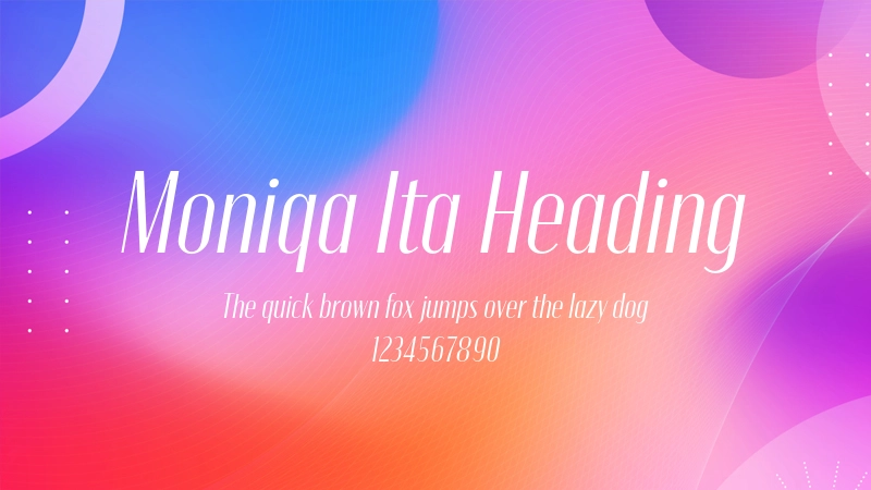 Moniqa Ita Heading 字体预览图