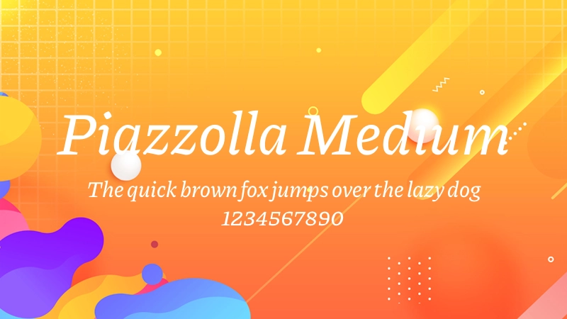 Piazzolla Medium 字体预览图