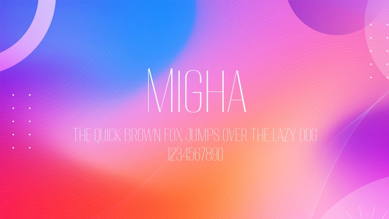 Migha 字体预览图
