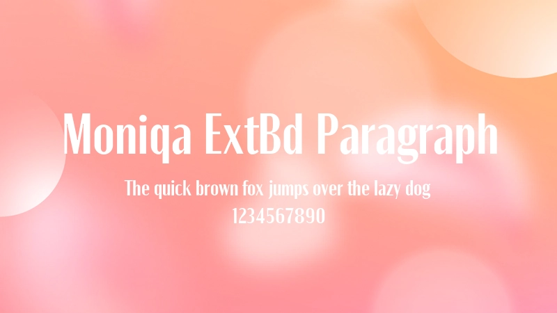 Moniqa ExtBd Paragraph 字体预览图