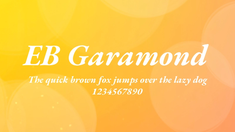 EB Garamond 字体预览图