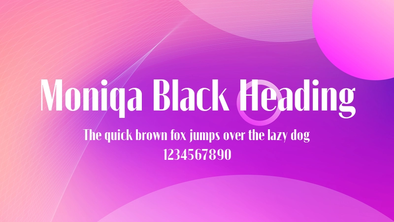 Moniqa Black Heading 字体预览图