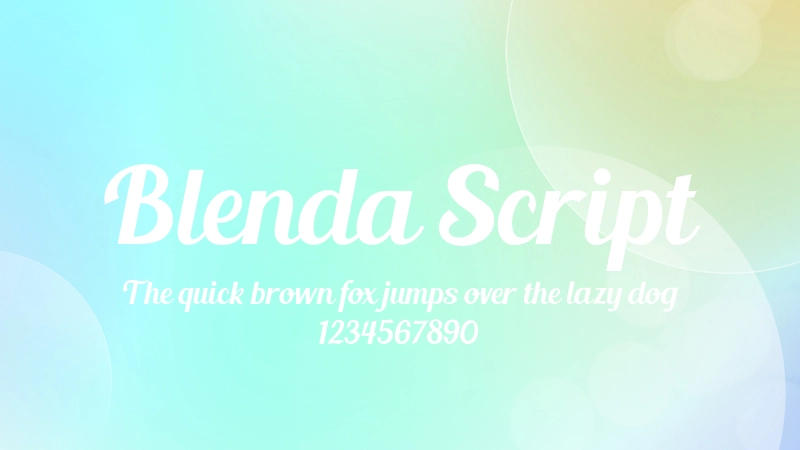 Blenda Script 字体预览图