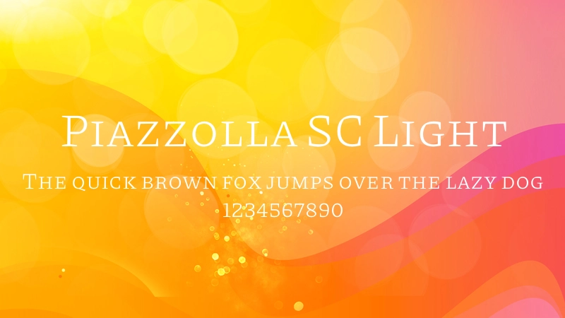 Piazzolla SC Light 字体预览图