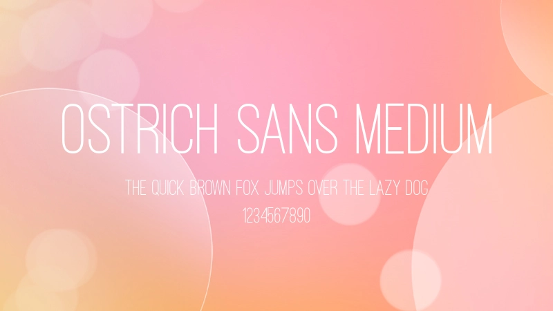 Ostrich Sans Medium 字体预览图