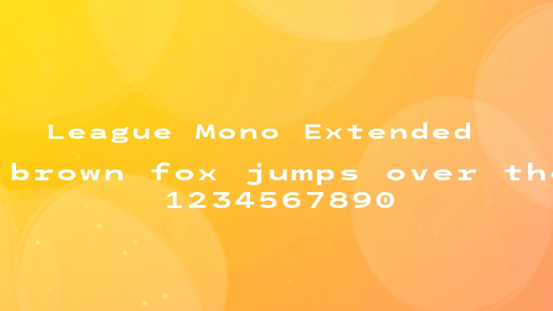 League Mono Extended 字体预览图