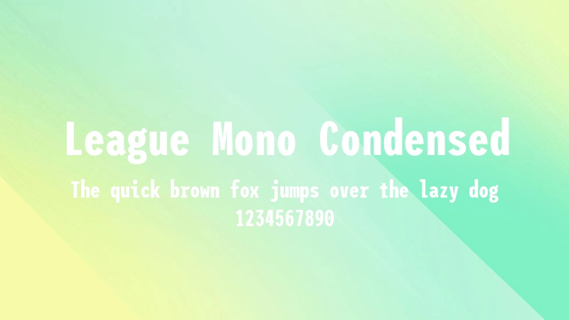 League Mono Condensed 字体预览图