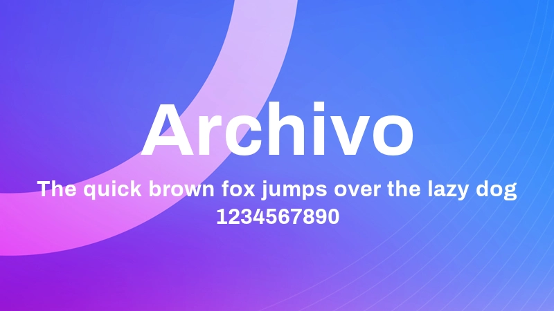 Archivo 字体预览图