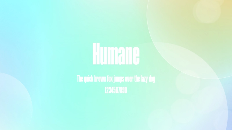 Humane 字体预览图