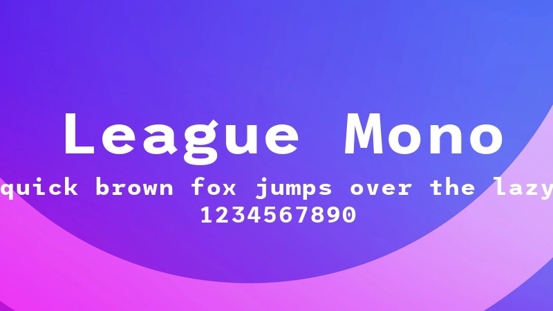 League Mono 字体预览图