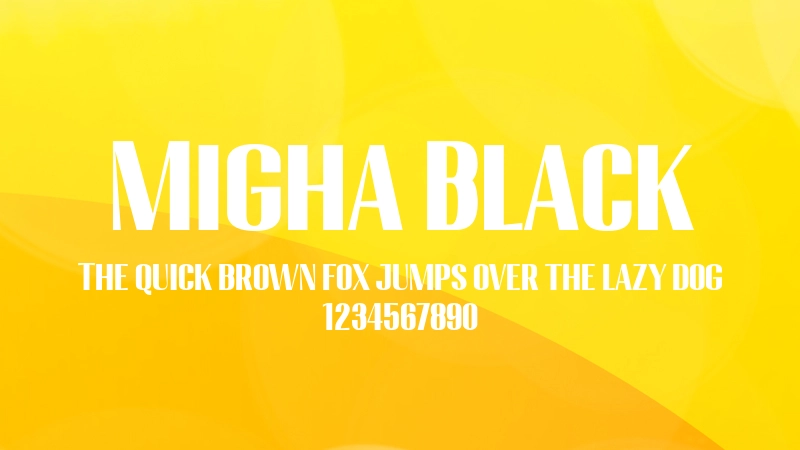Migha Black 字体预览图