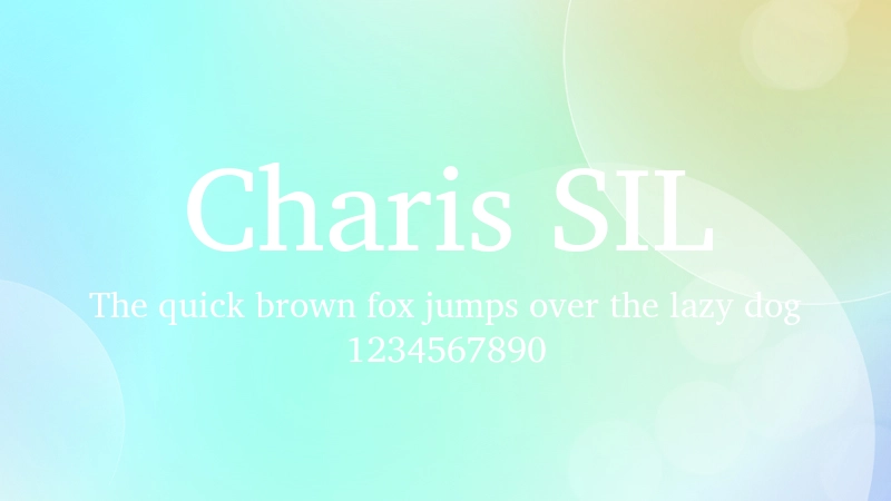 Charis SIL 字体预览图