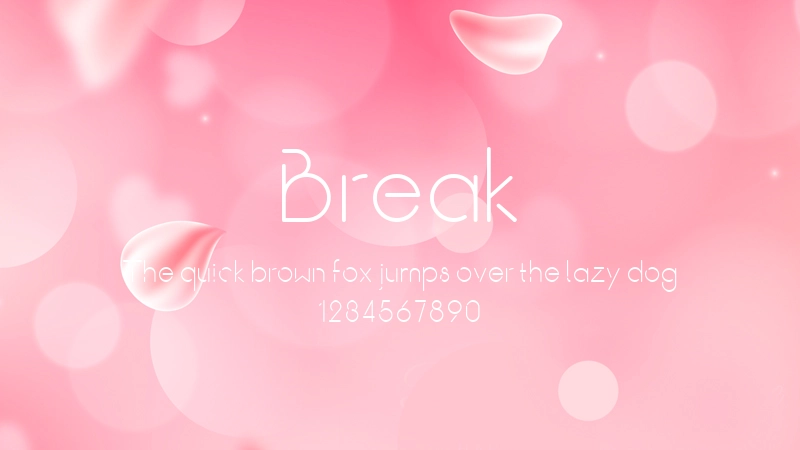 Break 字体预览图