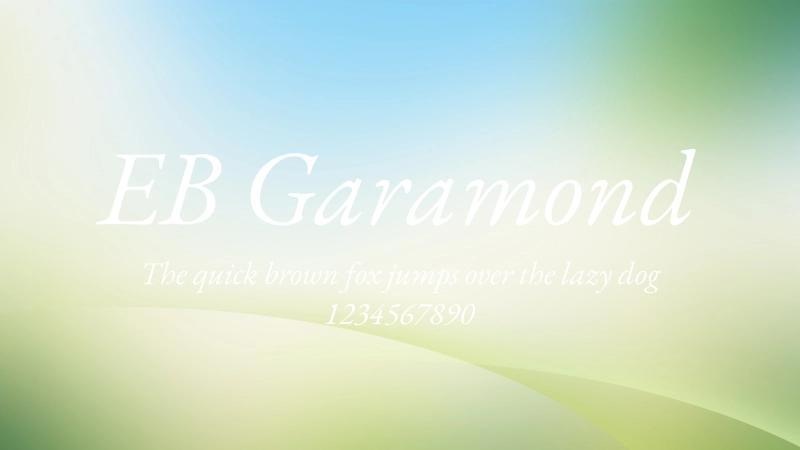 EB Garamond 字体预览图