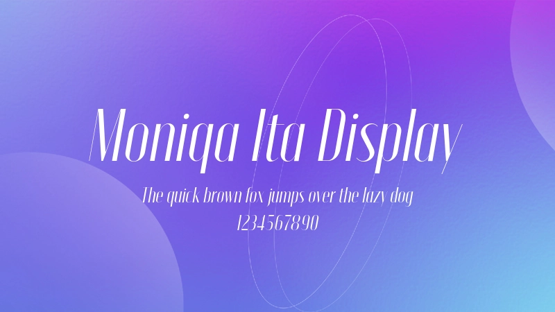 Moniqa Ita Display 字体预览图