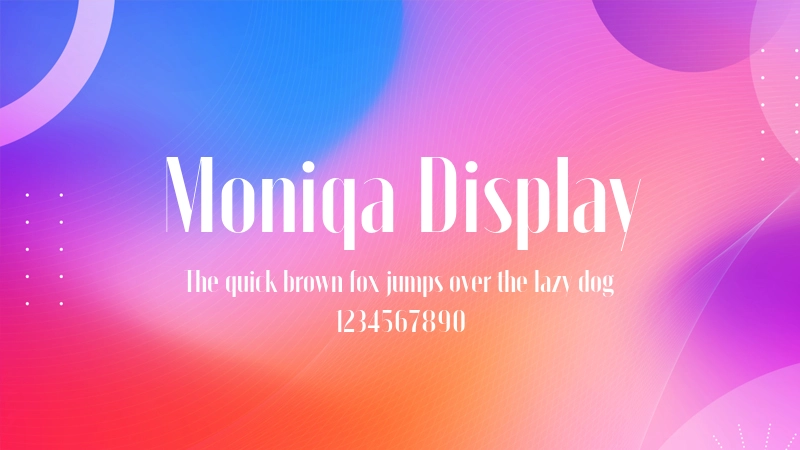 Moniqa Display 字体预览图