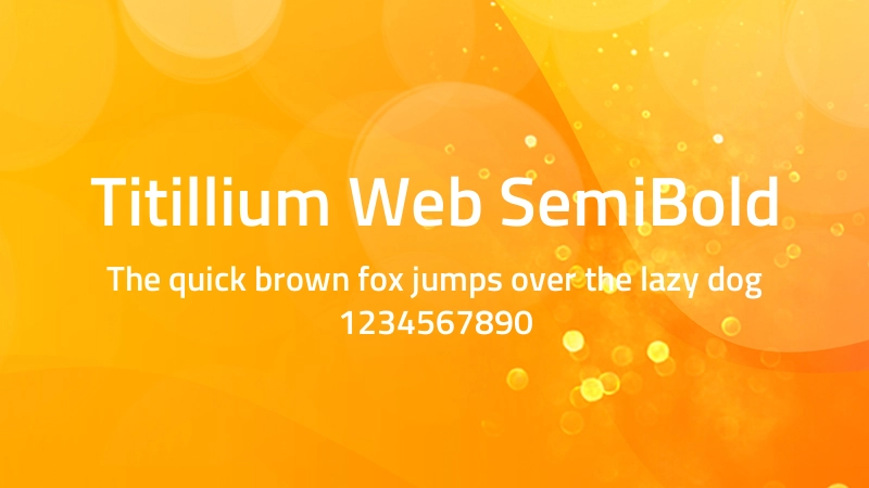 Titillium Web SemiBold 字体预览图