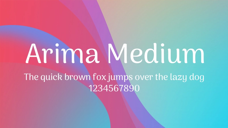 Arima Medium 字体预览图