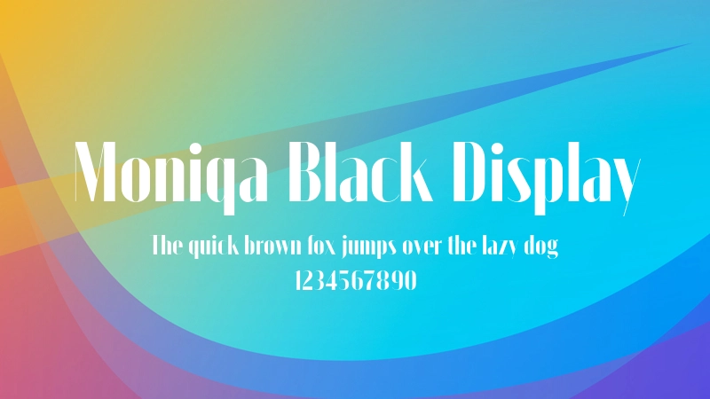 Moniqa Black Display 字体预览图