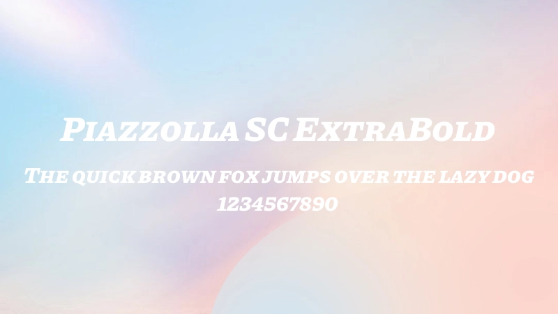 Piazzolla SC ExtraBold 字体预览图