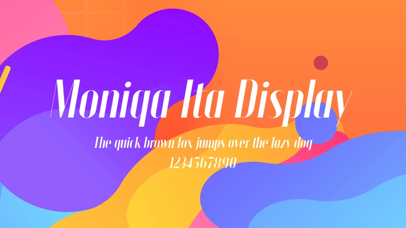 Moniqa Ita Display 字体预览图