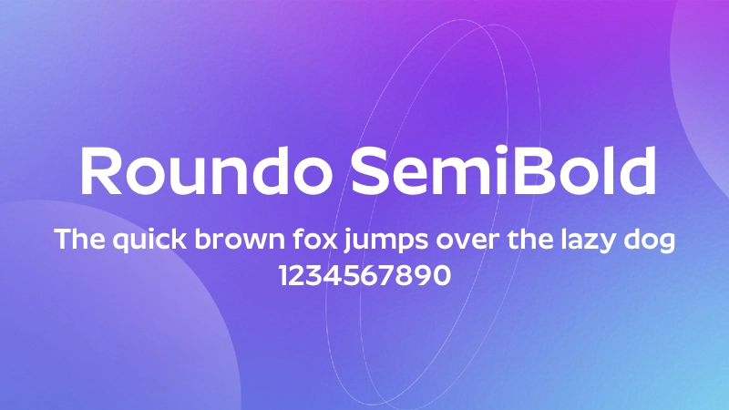 Roundo SemiBold 字体预览图