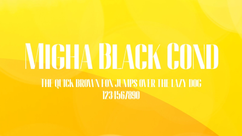 Migha Black Cond 字体预览图
